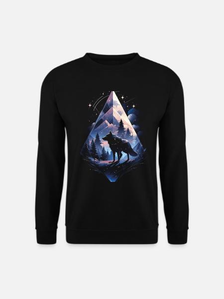 Majestic Wolf Wolves - Unisex Sweatshirt - black
