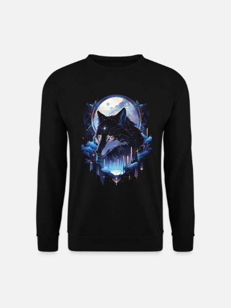 Majestic Wolf Wolves - Unisex Sweatshirt - black