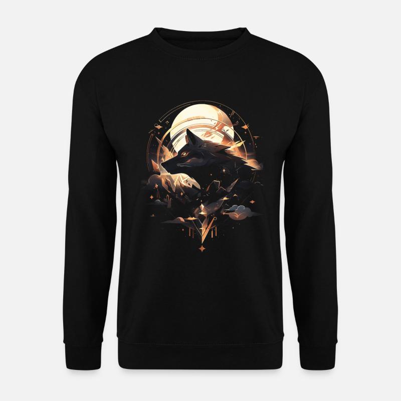 Wolf Digital Artwork Animal - Unisex Sweatshirt - black