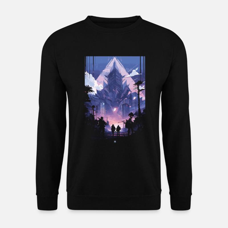 Cyberpunk Manga Kyoto Glitch - Unisex Pullover - Schwarz