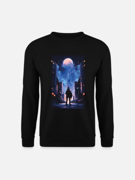 Cyberpunk Manga Kyoto Glitch - Unisex Pullover - Schwarz