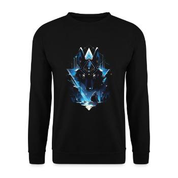 Anubis God Gaming Egyptian - Unisex Sweatshirt - black - Front - Alina (178cm) & Michal (187cm)