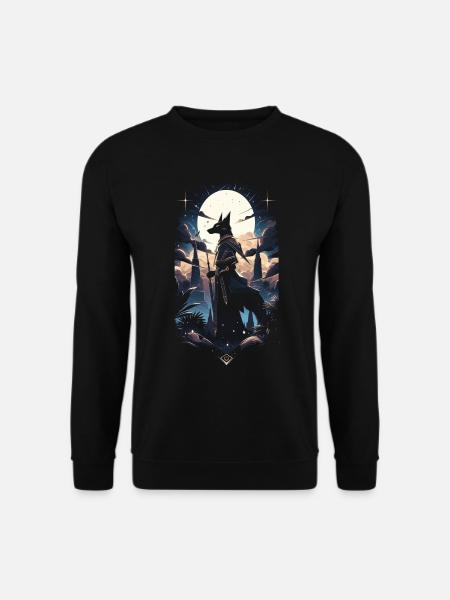 Anubis Gott Gaming Ägypter - Unisex Pullover - Schwarz