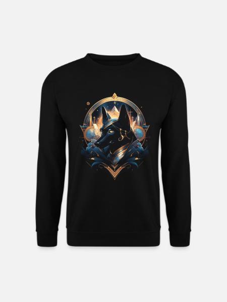 Anubis Gott Gaming Ägypter - Unisex Pullover - Schwarz