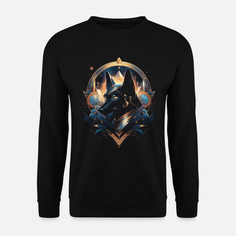 Anubis Gott Gaming Ägypter - Unisex Pullover - Schwarz