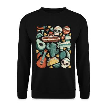 Cinco de Mayo - Sweat-shirt Unisexe - noir - Devant - Alina (178cm) & Michal (187cm)