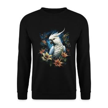 Kakadu Vogelliebhaber - Unisex Pullover - Schwarz - Vorne - Alina (178cm) & Michal (187cm)