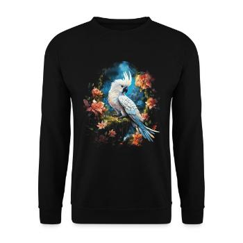 Kakadu Vogelliebhaber - Unisex Pullover - Schwarz - Vorne - Alina (178cm) & Michal (187cm)
