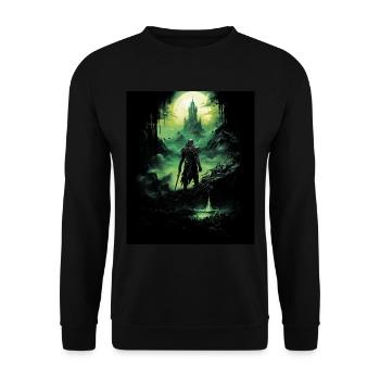 Fantasy Chevalier Château Magie Conte de Fées Mythique Gothique - Sweat-shirt Unisexe - noir - Devant - Alina (178cm) & Michal (187cm)