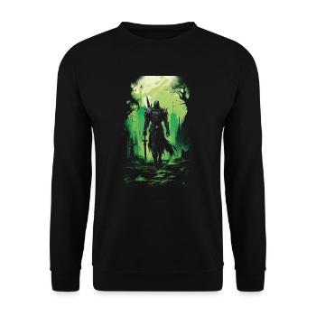 Fantasy Knight Castle Magic Fairy Tale Mythical Gothic - Unisex Sweatshirt - black - Front - Alina (178cm) & Michal (187cm)