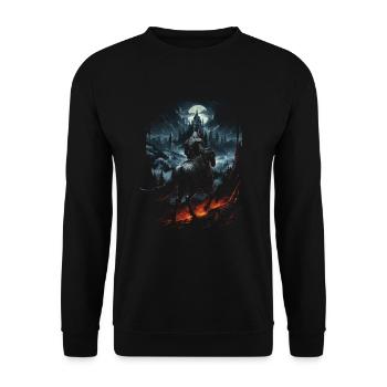 Fantasy Chevalier Château Magie Conte de Fées Mythique Gothique - Sweat-shirt Unisexe - noir - Devant - Alina (178cm) & Michal (187cm)
