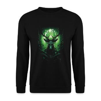 Fantasy cerf château magique elfique désert Fable - Sweat-shirt Unisexe - noir - Devant - Alina (178cm) & Michal (187cm)