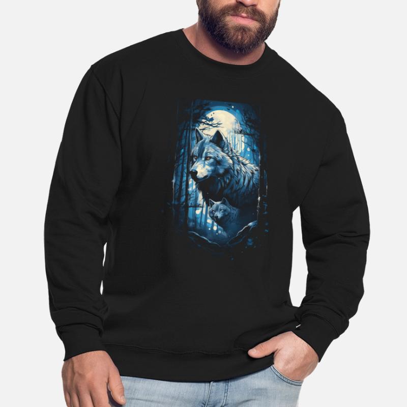 Fantasy Wolf Magic Pack Mysterious Unisex Sweatshirt