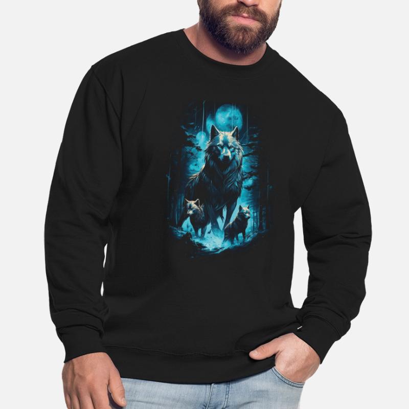 Fantasy Wolf Magic Pack Mysterious Unisex Sweatshirt