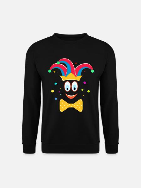 Ein lustiger Clown Karneval mit der Fliege - Unisex Pullover - Schwarz