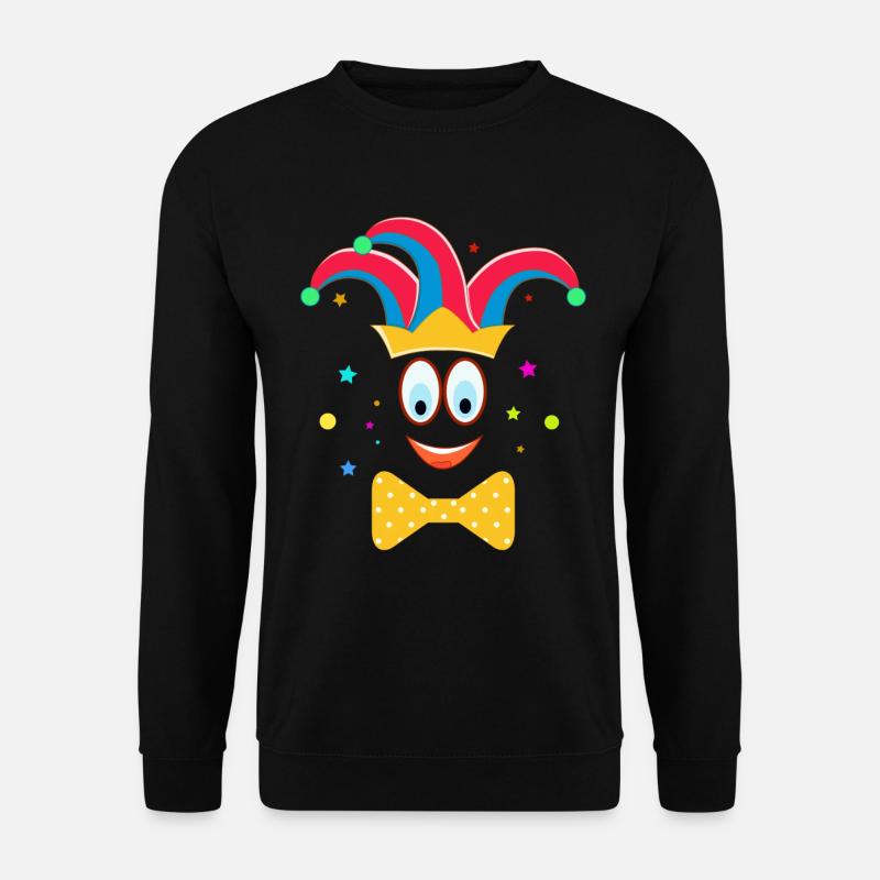 Ein lustiger Clown Karneval mit der Fliege - Unisex Pullover - Schwarz
