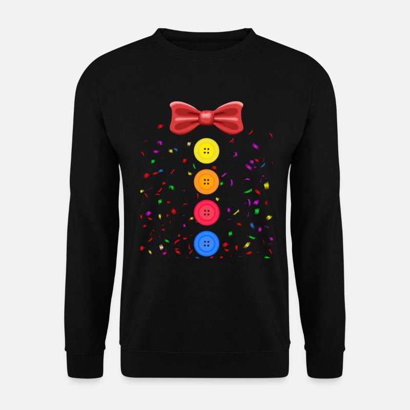 Ein lustiges Karneval Kostüm mit Knöpfen - Unisex Pullover - Schwarz