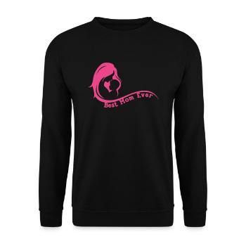 I've got the best mom in the world groovy - Unisex Sweatshirt - black - Front - Alina (178cm) & Michal (187cm)