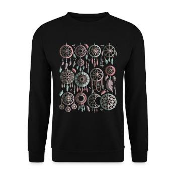 Traumfänger - Unisex Pullover - Schwarz - Vorne - Alina (178cm) & Michal (187cm)