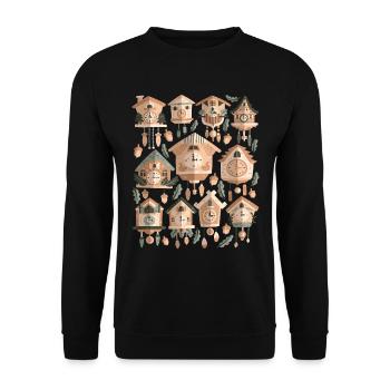 Cuckoo Clocks - Unisex Sweatshirt - black - Front - Alina (178cm) & Michal (187cm)