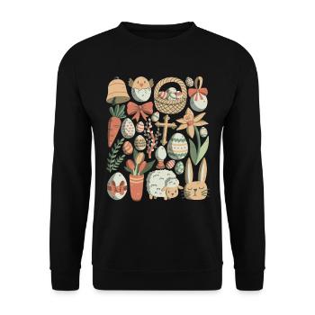 Easter - Unisex Sweatshirt - black - Front - Alina (178cm) & Michal (187cm)