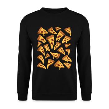 Pizza - Unisex Pullover - Schwarz - Vorne - Alina (178cm) & Michal (187cm)