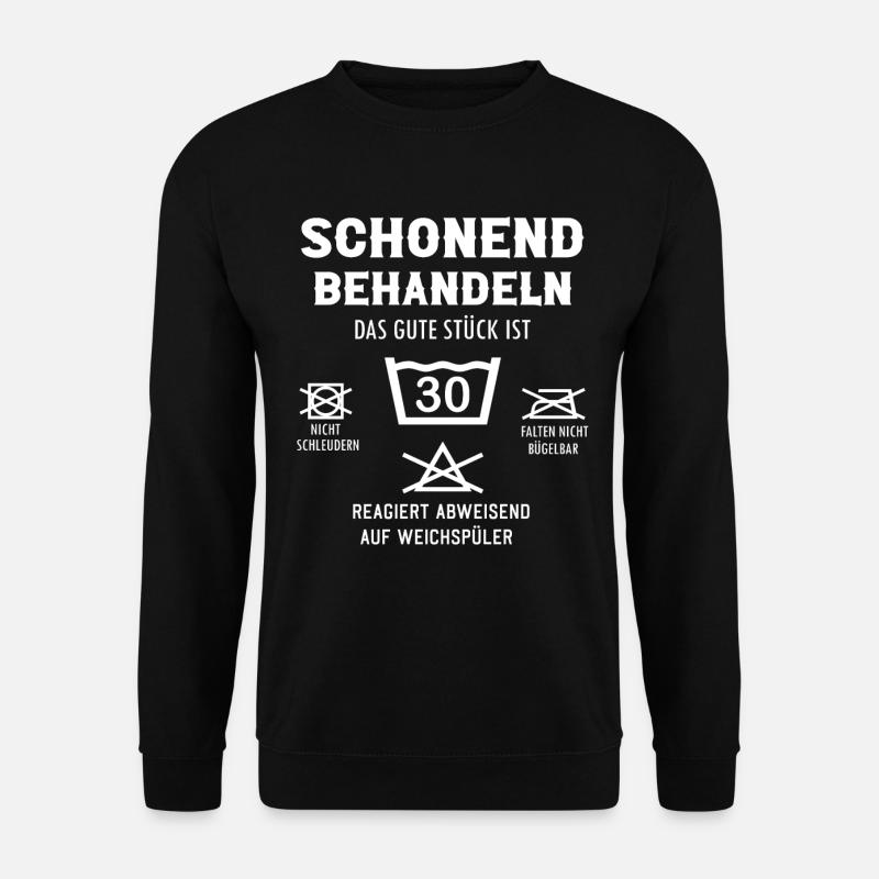 50 Grad in der Wäsche schonend behandeln 30 Jahre - Unisex Pullover - Schwarz