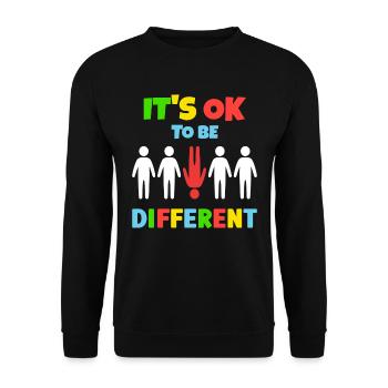 It's ok to be Different People - Unisex Pullover - Schwarz - Vorne - Alina (178cm) & Michal (187cm)