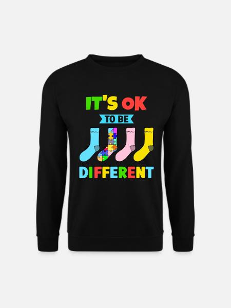 It's Ok to be Different with colorful Socks - Unisex Pullover - Schwarz