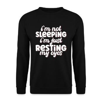 I don't sleep, I just rest my eyes - Unisex Sweatshirt - black - Front - Alina (178cm) & Michal (187cm)