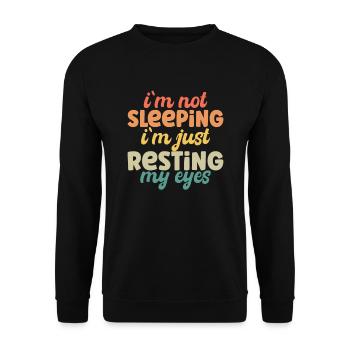 I don't sleep, I just rest my eyes - Unisex Sweatshirt - black - Front - Alina (178cm) & Michal (187cm)
