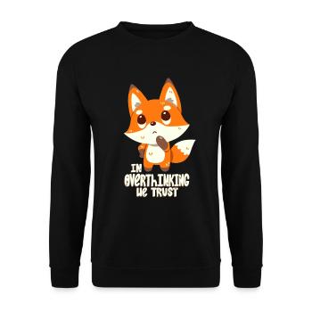 Les introvertis réfléchissent trop - Sweat-shirt Unisexe - noir - Devant - Alina (178cm) & Michal (187cm)