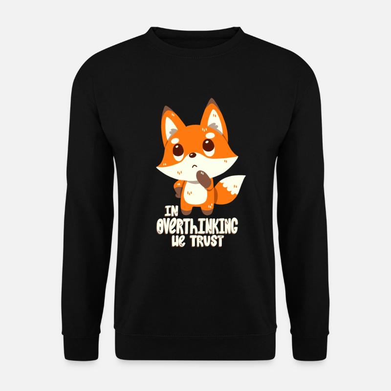 Introverts think too much - Unisex Sweatshirt - black
