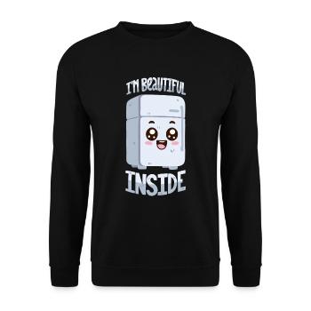 Beautiful inside - Unisex Sweatshirt - black - Front - Alina (178cm) & Michal (187cm)
