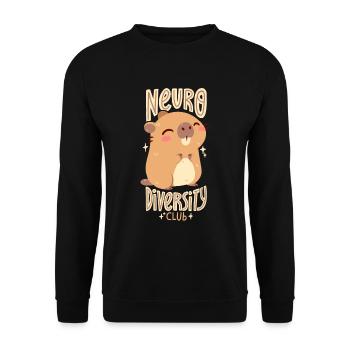 Neurodiversitäts-Club - Unisex Pullover - Schwarz - Vorne - Alina (178cm) & Michal (187cm)