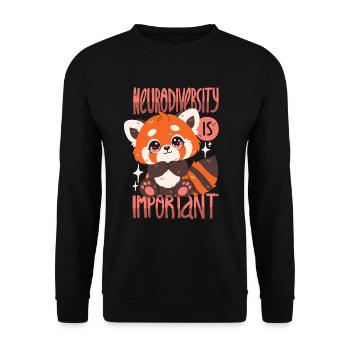 Neurodiversity is important - Unisex Sweatshirt - black - Front - Alina (178cm) & Michal (187cm)