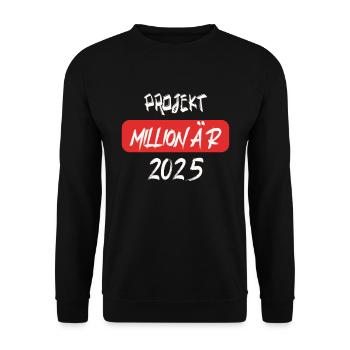 Vos rêves Projet Millionaire 2025 Design - Sweat-shirt Unisexe - noir - Devant - Alina (178cm) & Michal (187cm)
