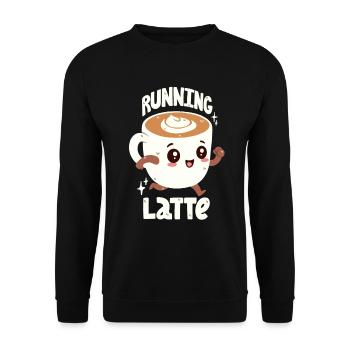 Le Caffè Latte est en retard - Sweat-shirt Unisexe - noir - Devant - Alina (178cm) & Michal (187cm)