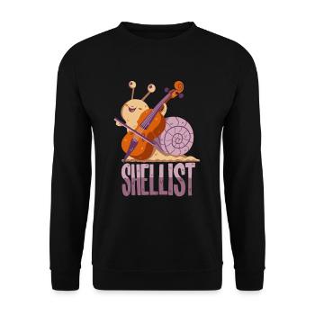 Cello Wortwitz - Unisex Pullover - Schwarz - Vorne - Alina (178cm) & Michal (187cm)