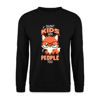Shy Fox - Unisex Sweatshirt - black - Front - Alina (178cm) & Michal (187cm)