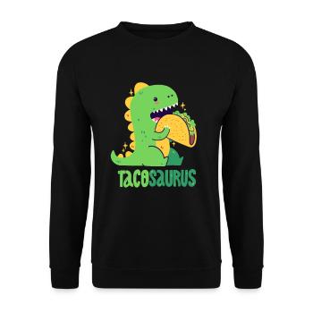 Tacosaurus - Unisex Sweatshirt - black - Front - Alina (178cm) & Michal (187cm)