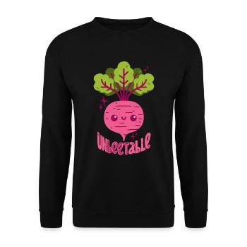 Jeu de mots sur la betterave - Sweat-shirt Unisexe - noir - Devant - Alina (178cm) & Michal (187cm)