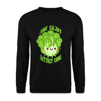 Salade - Sweat-shirt Unisexe - noir - Devant - Alina (178cm) & Michal (187cm)