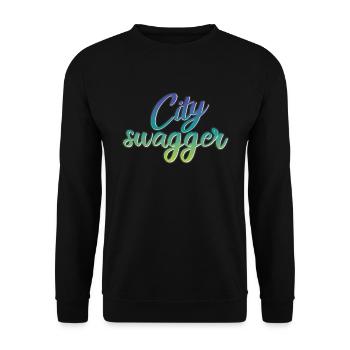 Design City Swagger - Sweat-shirt Unisexe - noir - Devant - Alina (178cm) & Michal (187cm)