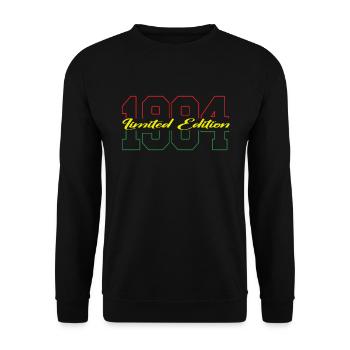 Vintage 1984 Retro Bitrthday Limited Edition - Unisex Sweatshirt - black - Front - Alina (178cm) & Michal (187cm)
