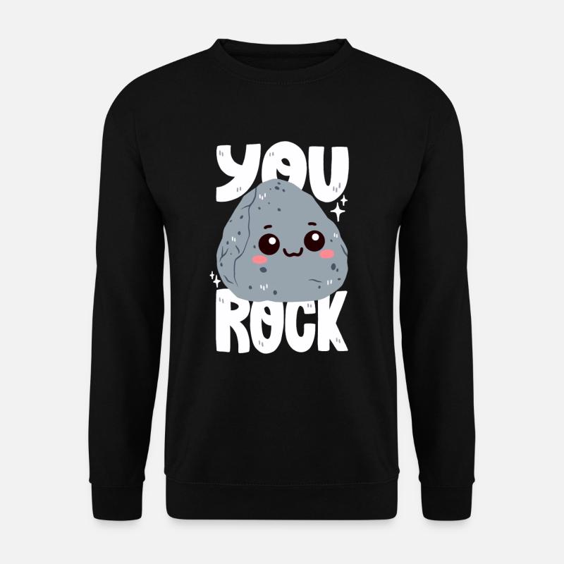 You rock! Stone pun - Unisex Sweatshirt - black