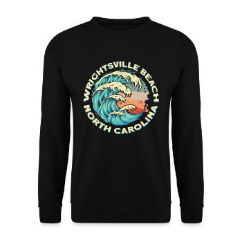 Wrightsville Beach, North Carolina - Unisex Pullover - Schwarz - Vorne - Alina (178cm) & Michal (187cm)