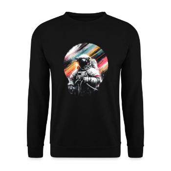 Greifen Sie Nach Den Sternen Mit Unserem - Unisex Pullover - Schwarz - Vorne - Alina (178cm) & Michal (187cm)