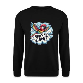 Limitless Possibilities Sky's The Limit Bird - Unisex Sweatshirt - black - Front - Alina (178cm) & Michal (187cm)