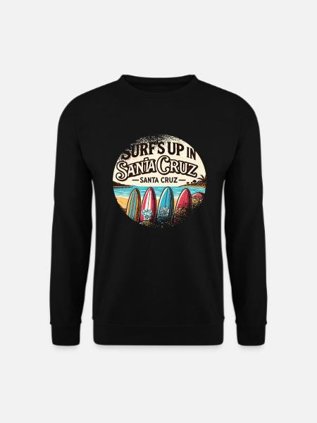 Années 70 Années 80 Dans La Ville Californienne De Santa Cruz - Sweat-shirt Unisexe - noir